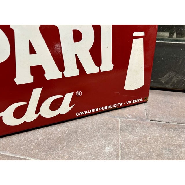Campari Sign in Enameled Metal For Sale - Image 4 of 8