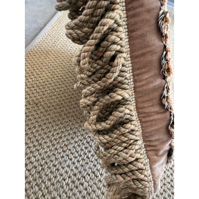 Aubusson Fringed Decorative Pillow For Sale In Miami - Image 6 of 8