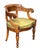 A fine French desk chair (fauteuil de bureau) from 19th century, featuring a frame crafted from walnut displaying the...