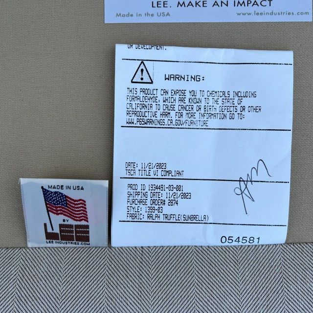 Wood Lee Industries Performance Sofa For Sale - Image 7 of 10