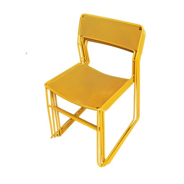Postmodern 1980s Attributed to Arrben Sultana Dining Chairs, Set of 10, Newly Powder-Coated, Italy For Sale - Image 3 of 14