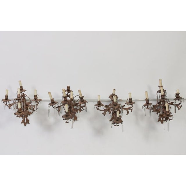 Napoleon III Glass Wall Sconces, Set of 4 For Sale - Image 6 of 6