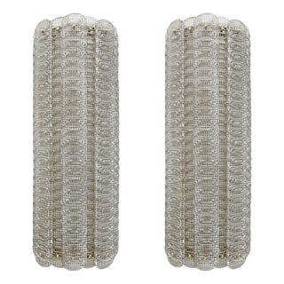 Mid-Century Modern Italian Murano Glass Sconces, 2000s, Set of 2 For Sale