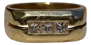 The Gladden: Men's 14K Yellow Gold Diamond Engagement Ring