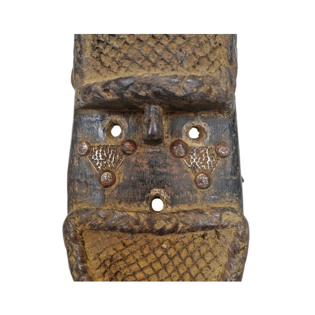 Mid 20th Century Vintage African Tribal Toma Passport Mask on Stand For Sale - Image 5 of 6