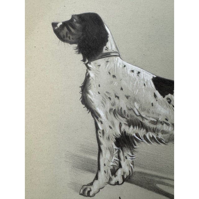 Original graphite pencil drawing by American artist and illustrator Theodore E. Schrock (1879–1952), depicting a standing...