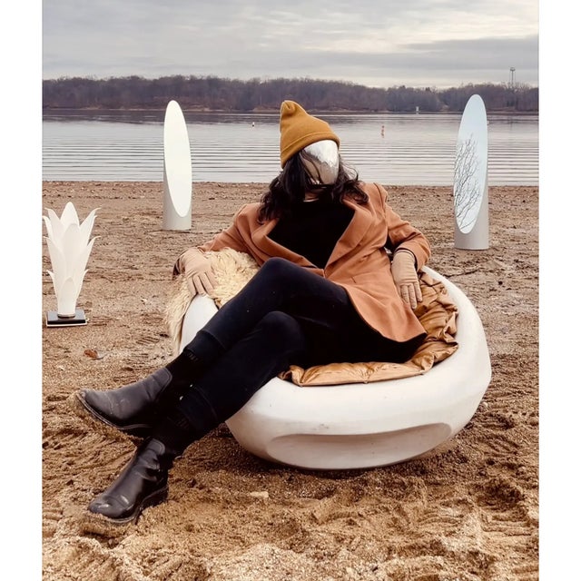 1960s Mid-Century Modern Pod Chair Attributed to Mario Sabot For Sale - Image 11 of 12