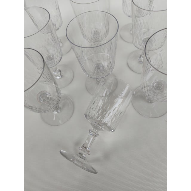 Baccarat Large Crystal Glasses from Baccarat, 1890s, Set of 9 For Sale - Image 4 of 8