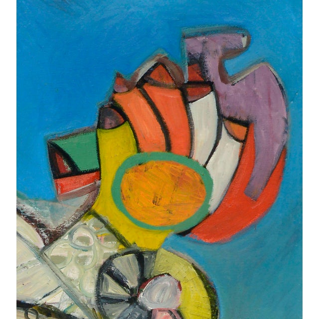 Abstract Colorful Samurai, Large-Scale Modern Figural Geometric Abstract by Susan Baker For Sale - Image 3 of 9