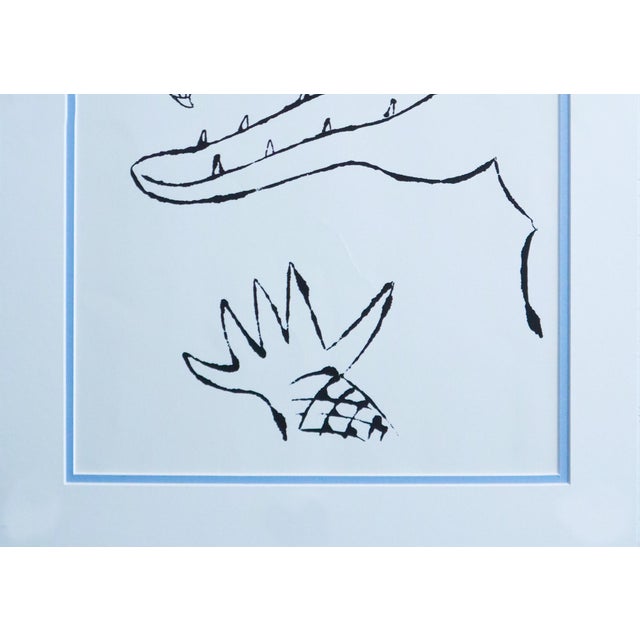 1940s 1990 Andy Warhol Colouring Book - Alligator (Matted) For Sale - Image 5 of 5
