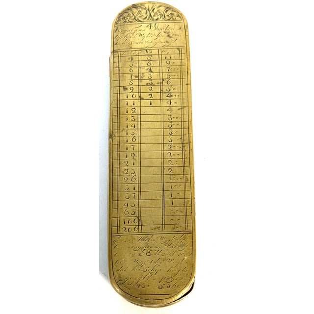18th Century Dutch Pieter Holm Zee-Meeter Brass & Copper Navigator's Tobacco Box For Sale - Image 12 of 14