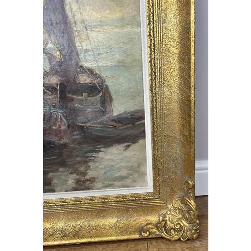 Coastal Boats, Oil, Framed For Sale - Image 5 of 17