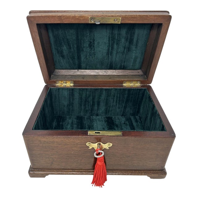 Antique Georgian English Lady's Gentleman's Mahogany Jewelry Casket Box Regency For Sale