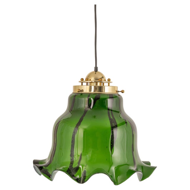 Orange Glass Pendant Light from Peill & Putzler, Germany, 1970 For Sale - Image 11 of 11