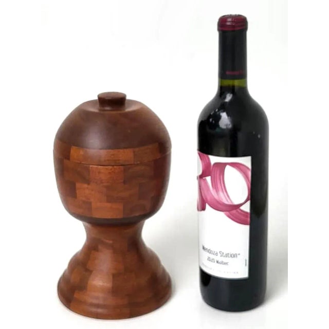 Wood Late 20th Century Staved and Lathed Teak Wood Finial and Urn For Sale - Image 7 of 12