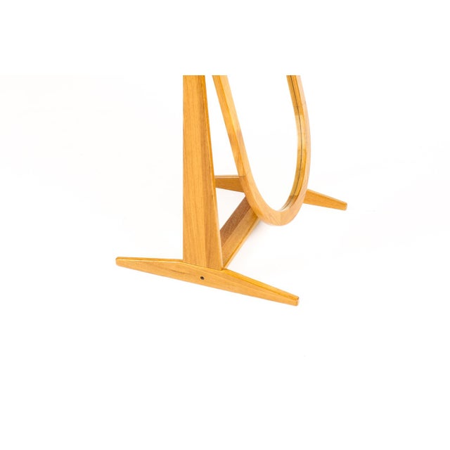 Danish Modern Mid Century Teak Cheval Free Standing Floor Mirror — Pedersen & Hansen For Sale In Los Angeles - Image 6 of 9