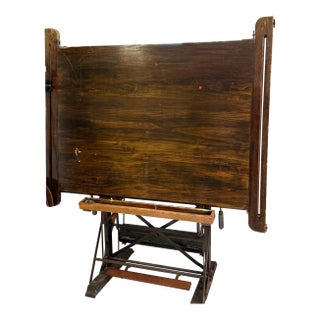 Large Antique Drafting Table For Sale