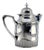 Fluted Silver Teapot with Scrolls and Garlands For Sale