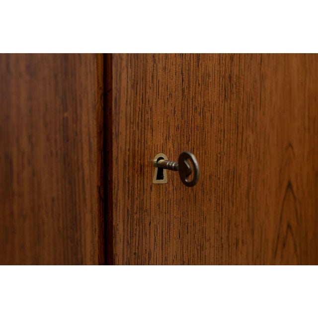 Exceptional Mid Century Danish Modern Floating Rosewood Wall Cabinet 1950s For Sale - Image 12 of 13