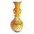 Antique Large Yellow Japanese Satsuma Vase For Sale