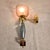 1990s Pair of Blue and Purple, Mid-Century Modern, Murano Glass Sconces For Sale - Image 4 of 10