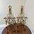 Metal Vintage Pair Brass Rope Tassel Wall Sconces Hollywood Regency Candle Holders For Sale - Image 7 of 9