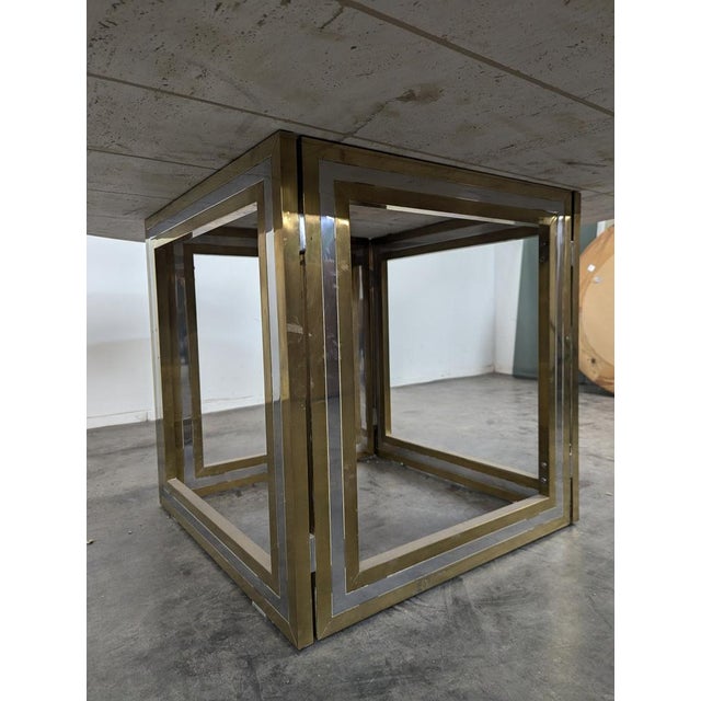 Italian Dining Table with Travertine Top For Sale - Image 4 of 7