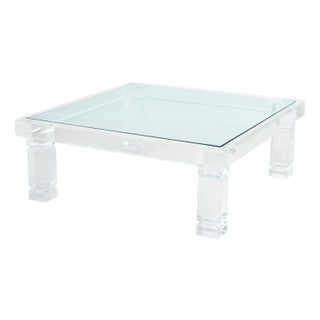Late 20th Century Merritt-Emanuel Ltd. Glass & Acrylic Coffee Table For Sale