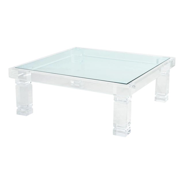 Late 20th Century Merritt-Emanuel Ltd. Glass & Acrylic Coffee Table For Sale