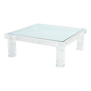 Merritt-Emanuel Ltd. Glass & Acrylic Coffee Table For Sale