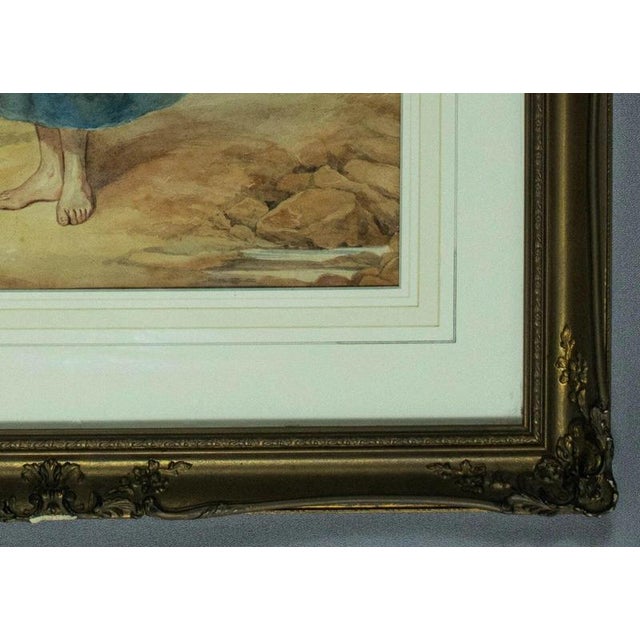 Jules Bouvier, The Harvest Girl, 1852, Watercolour Painting For Sale - Image 4 of 8