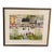 American Folk Art Watercolor Townscape, Main Street c.1958 For Sale