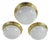 Vintage Brass and Opaline Glass Flush Mount, Germany, 1970 For Sale