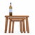 Set of French Brutalist Solid Oak Nesting Tables, C. 1960 For Sale - Image 4 of 4