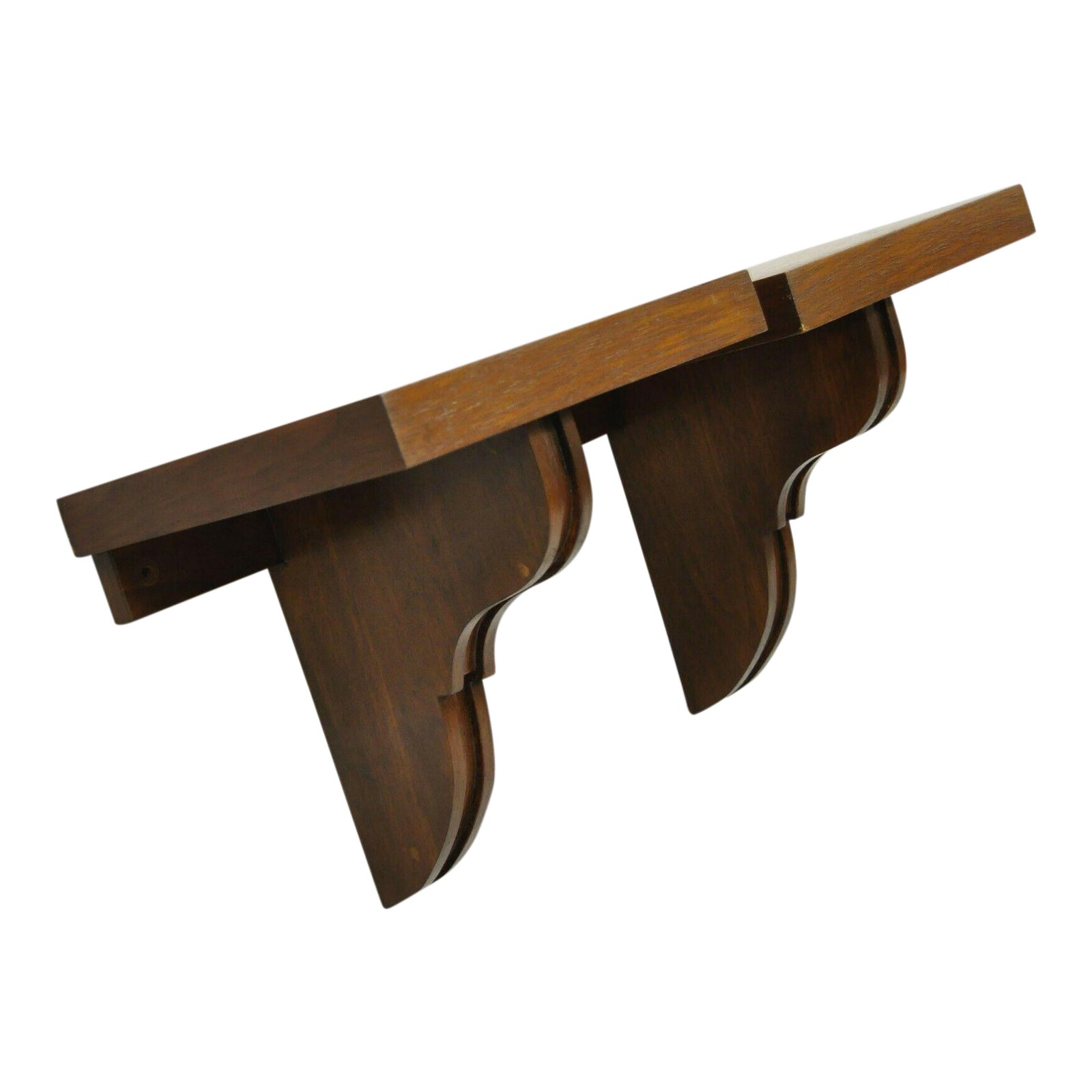 Solid Wood Corbel Style Wall Shelf Brackets Pedestal Stands A Pair Chairish