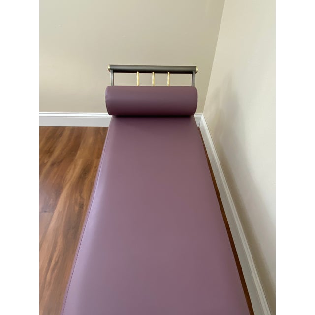 DIA - Design Institute America 1980s Design Institute America Steel and Leather Bench For Sale - Image 4 of 12