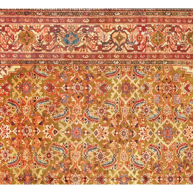 Antique Persian Sultanabad Oriental Carpet, Room Size, with Herati Design For Sale - Image 4 of 7