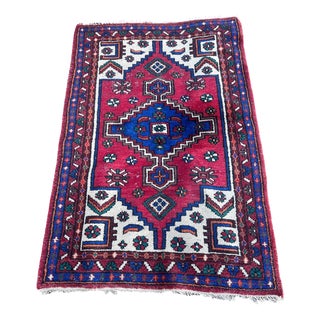 Vintage Handwoven Wool Rug, 1970s For Sale