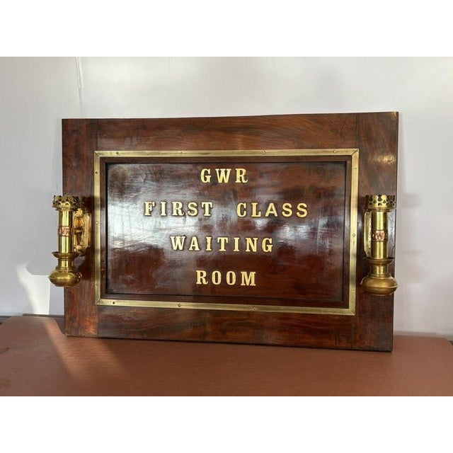 Railway Station First Class Waiting Room Panel in Mahogany For Sale - Image 9 of 12