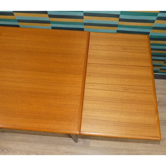 Mid-Century Modern Teak Extendable Dining Table, Denmark, 1960s For Sale - Image 9 of 15