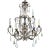 2000s Silvered Wrought Iron Crystal 9 Arm Chandelier, Original Canopy For Sale