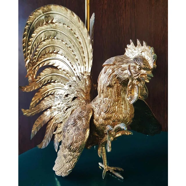 Brass Rooster Table Lamps, 1960s, Set of 2 For Sale - Image 12 of 18