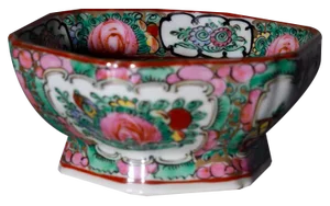 Chinese Porcelain Vase with Floral Decorations, 1950s