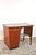 A unique and ingeniously designed desk! this elegant oak desk with a green formica top features a pull-out tray on the...
