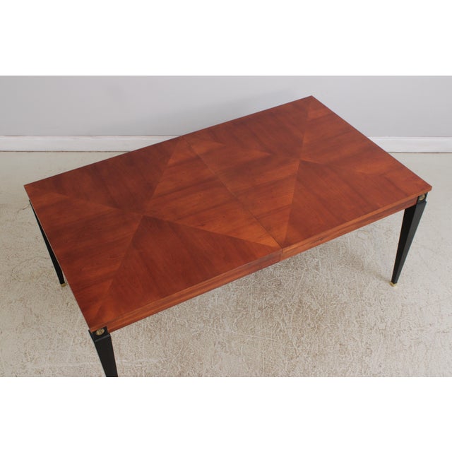Traditional Ethan Allen Medallion Collection Cherry Dining Room Table For Sale - Image 3 of 17