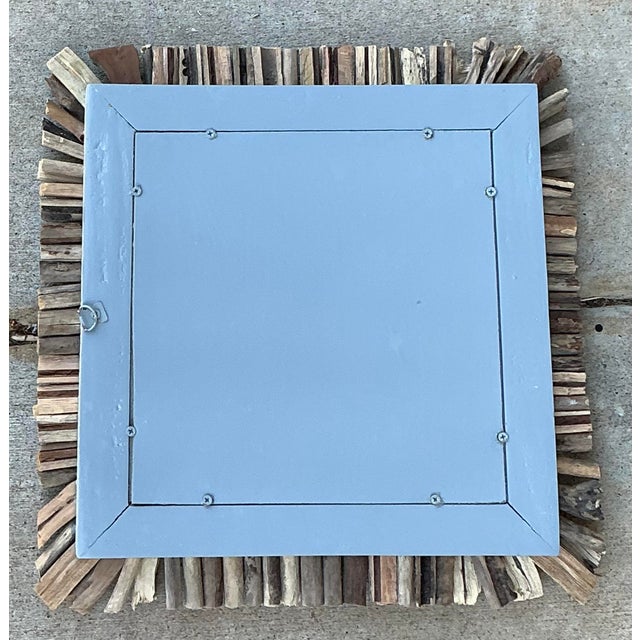 Coastal Organic Coastal Brutalist Hand Crafted Driftwood Wall Mirrors Art - Set of 9 For Sale - Image 3 of 6
