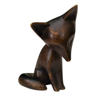 Hagenauer, Fuchs from Wiener Hagenauer Werkstätte, 1950s, Brass For Sale