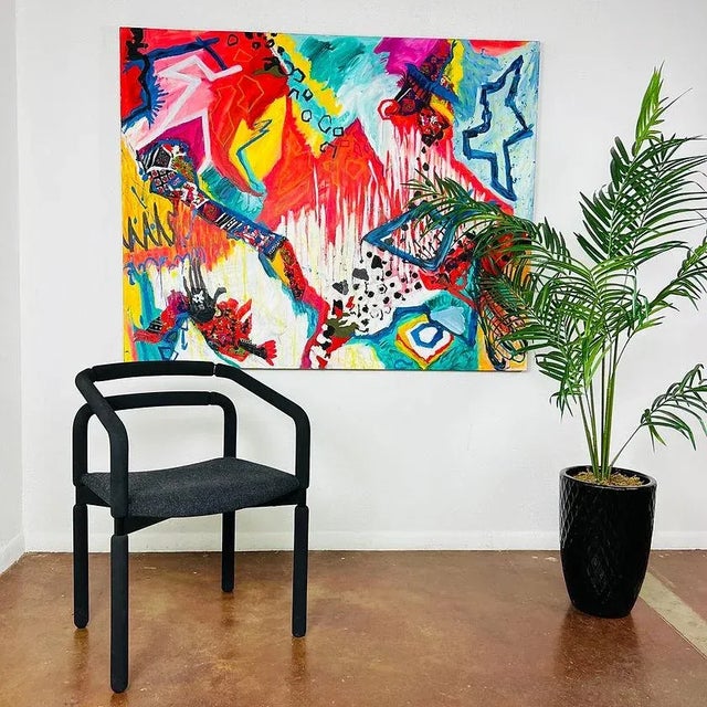 Abstract "Once Upon a Time" Mixed Media Artwork on Canvas by Esther Ritz For Sale - Image 3 of 12