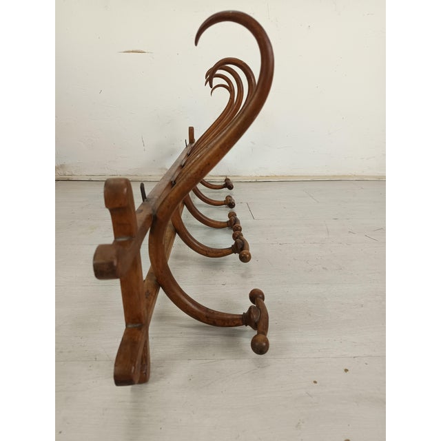 Tan Wall-Mounted Coat Rack from Thonet, 1890s For Sale - Image 8 of 15