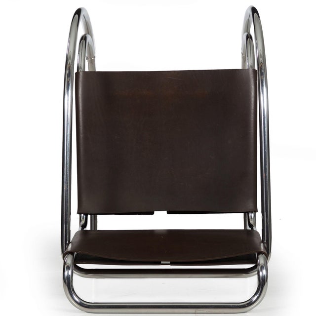 Brown Pair of Vintage 1970s Mies Van Der Rohe Mr20 Leather and Chrome Armchairs For Sale - Image 8 of 18